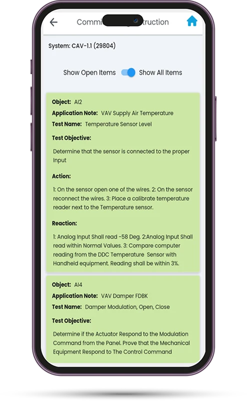 Auto Commissioning System Feature